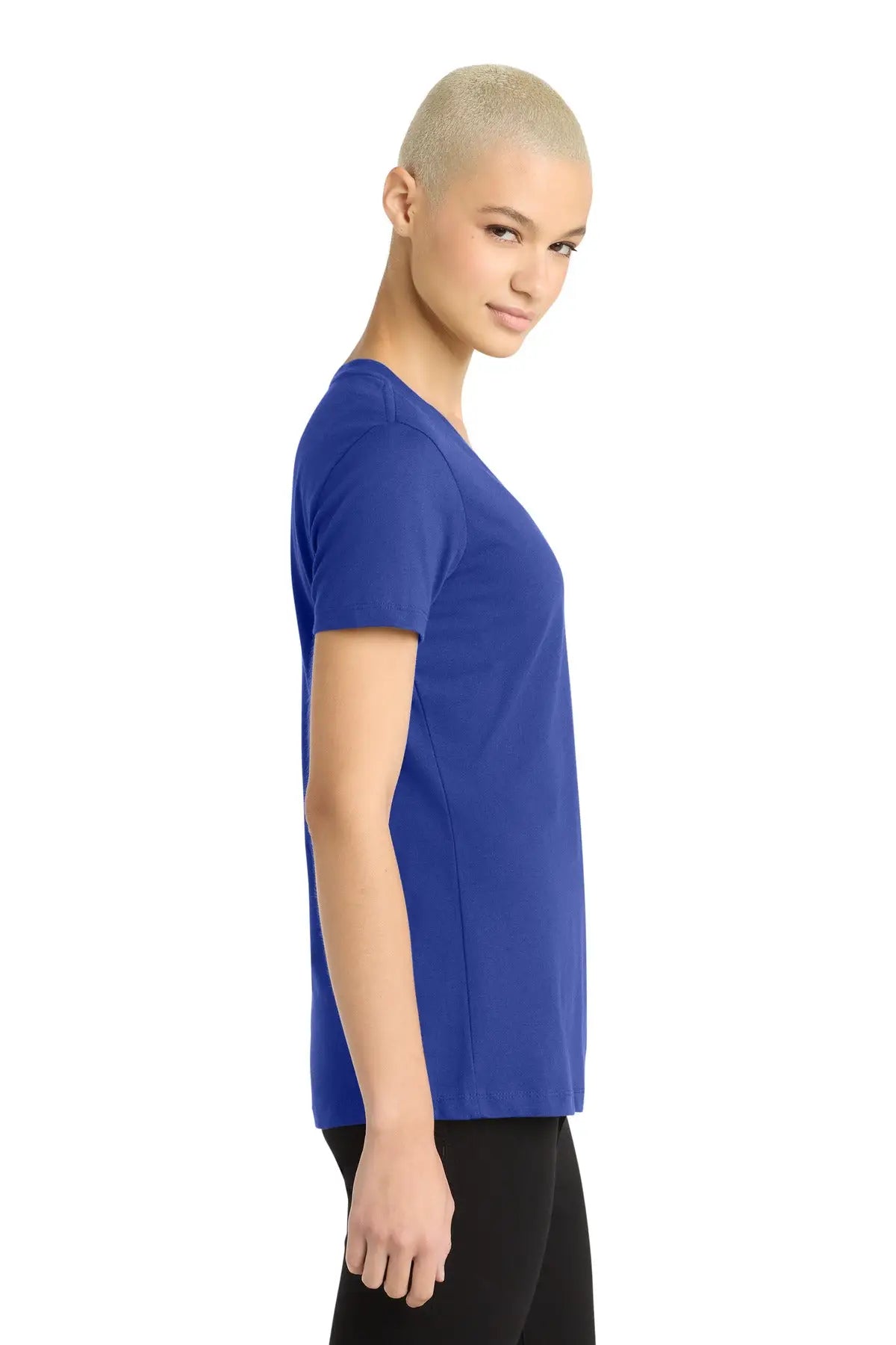 District Dm1170l Women’s Perfect Weight V-neck Tee - Deep Royal