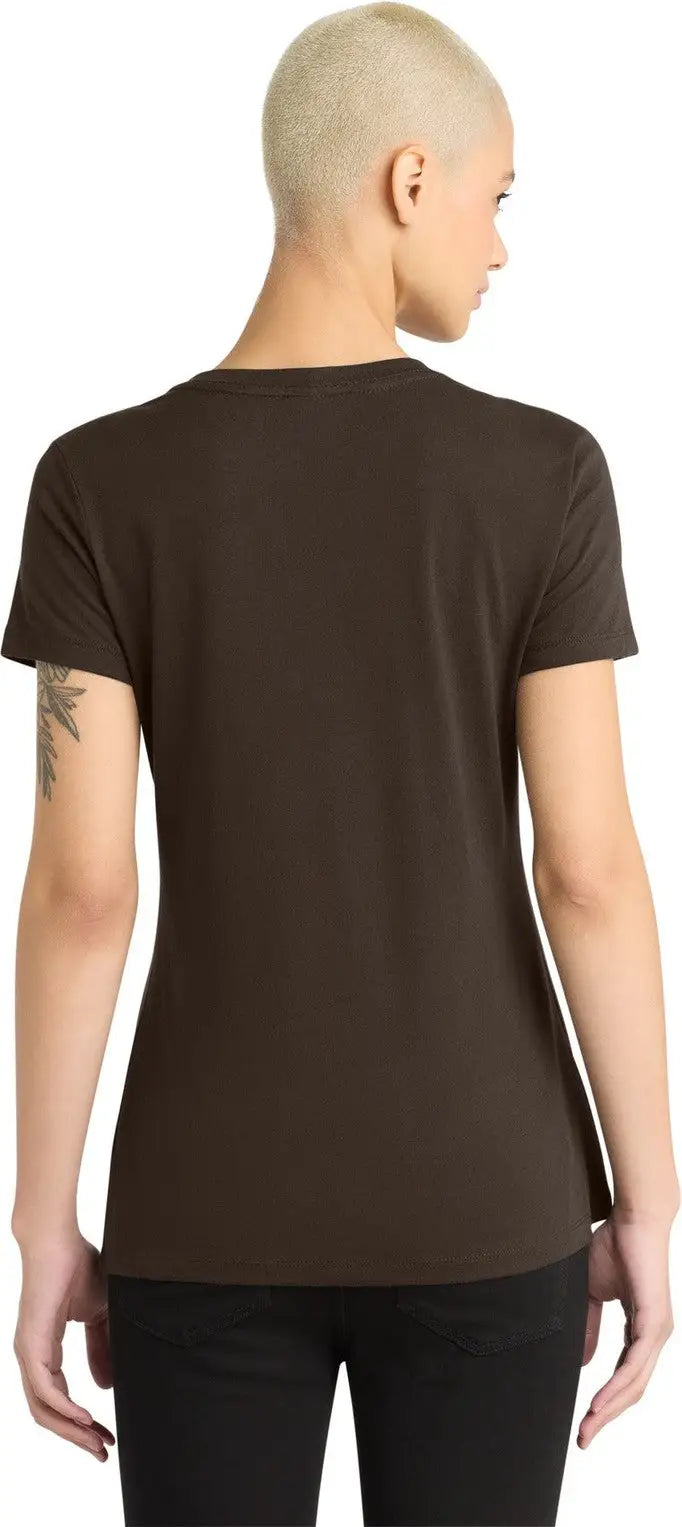 District Dm1170l Women’s Perfect Weight V-neck Tee - Espresso