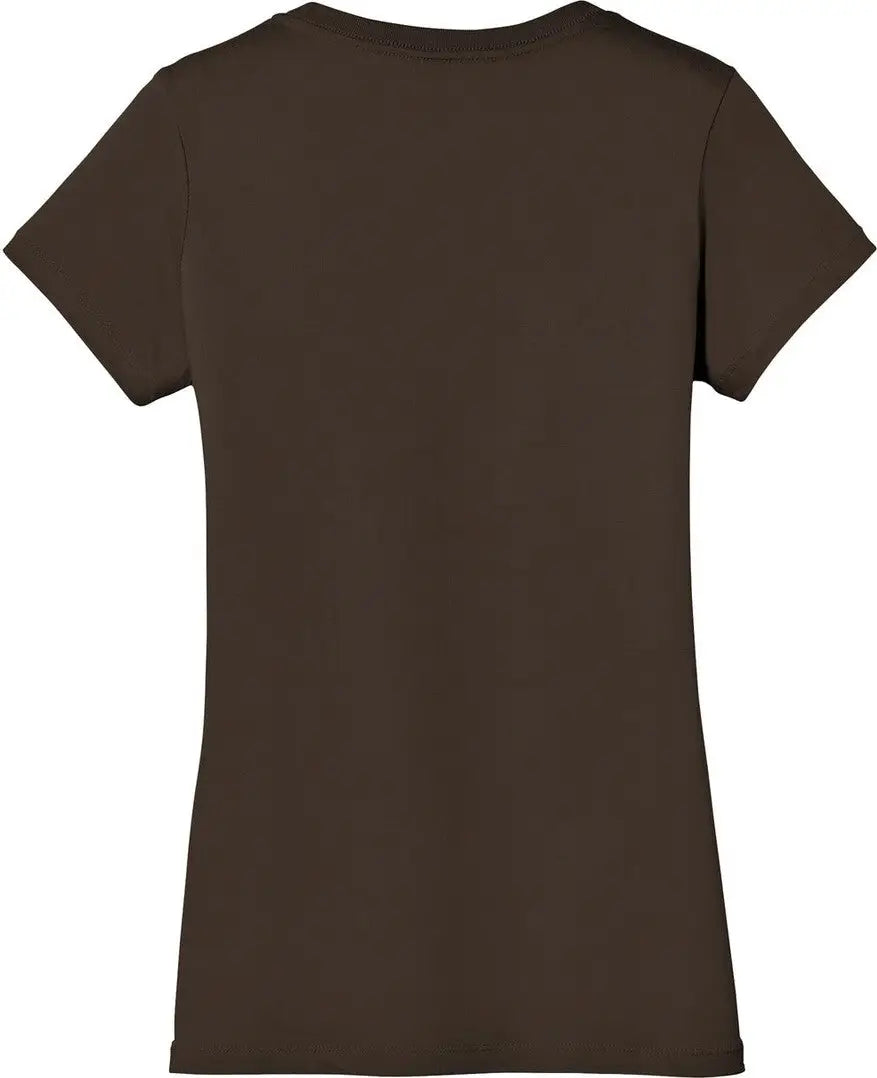 District Dm1170l Women’s Perfect Weight V-neck Tee - Espresso