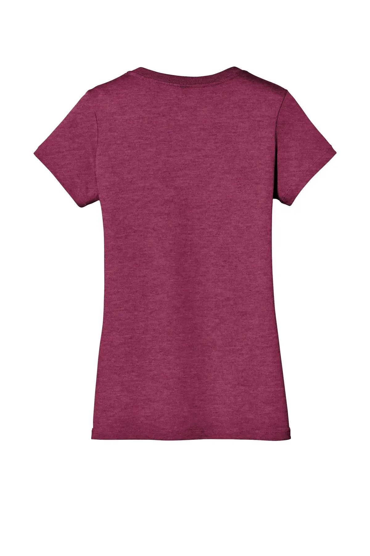 District Dm1170l Women’s Perfect Weight V-neck Tee - Heathered Loganberry