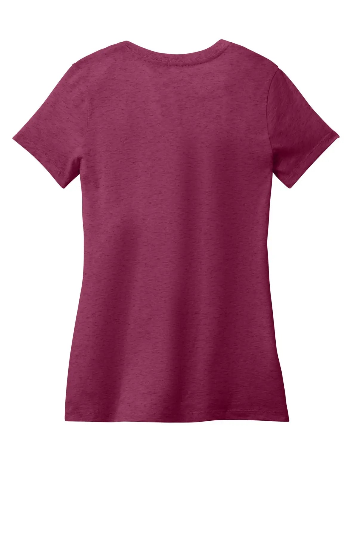 District Dm1170l Women’s Perfect Weight V-neck Tee - Heathered Loganberry