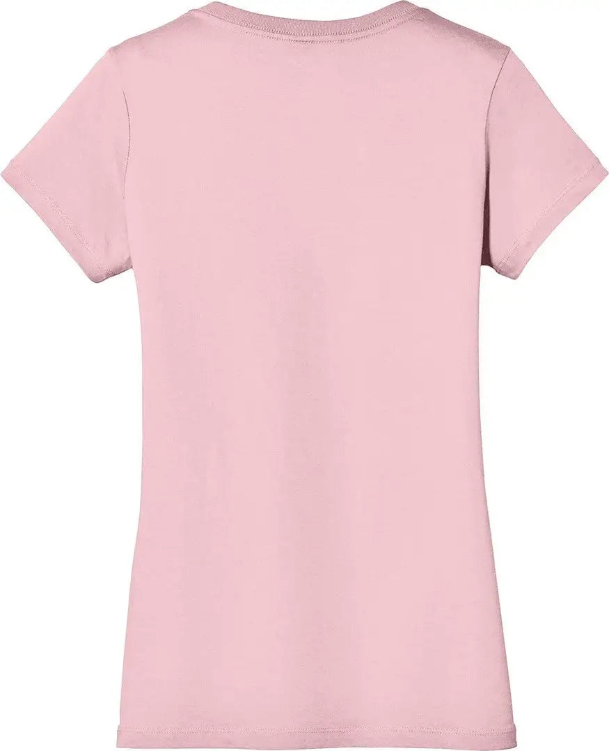 District Dm1170l Women’s Perfect Weight V-neck Tee - Light Pink - Ladies Xs