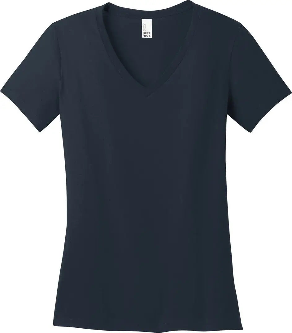District Dm1170l Women’s Perfect Weight V-neck Tee - New Navy