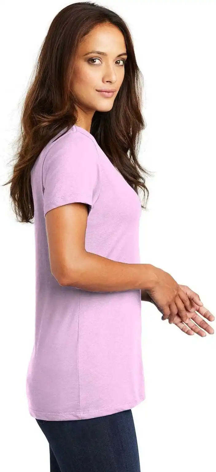 District Dm1170l Women’s Perfect Weight v Neck Tee Soft Purple