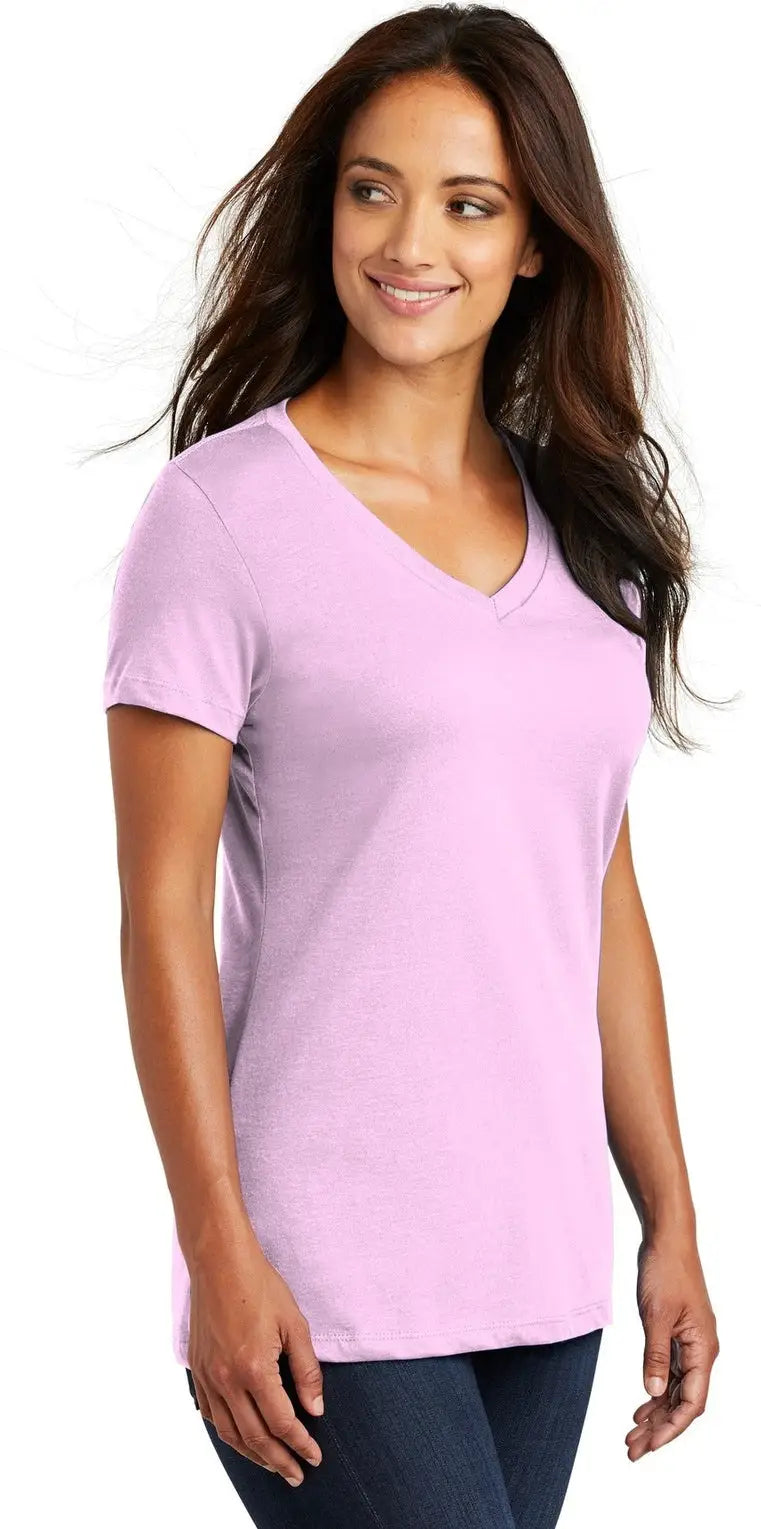 District Dm1170l Women’s Perfect Weight V-neck Tee - Soft Purple