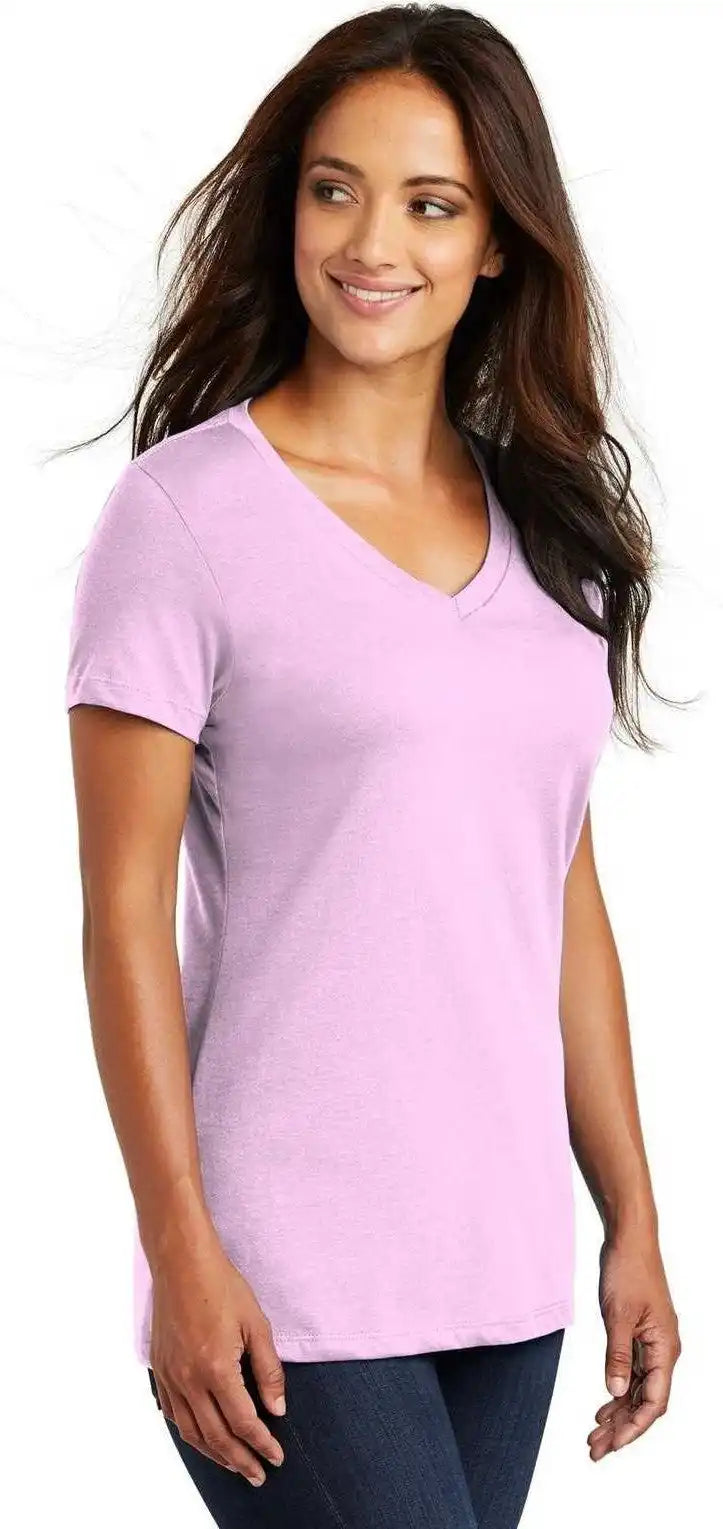 District Dm1170l Women’s Perfect Weight v Neck Tee Soft Purple