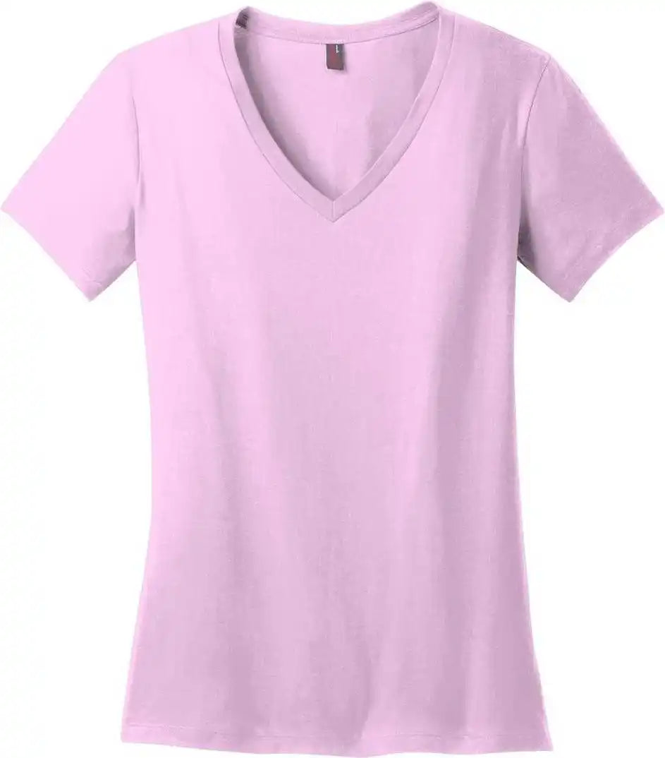 District Dm1170l Women’s Perfect Weight v Neck Tee Soft Purple