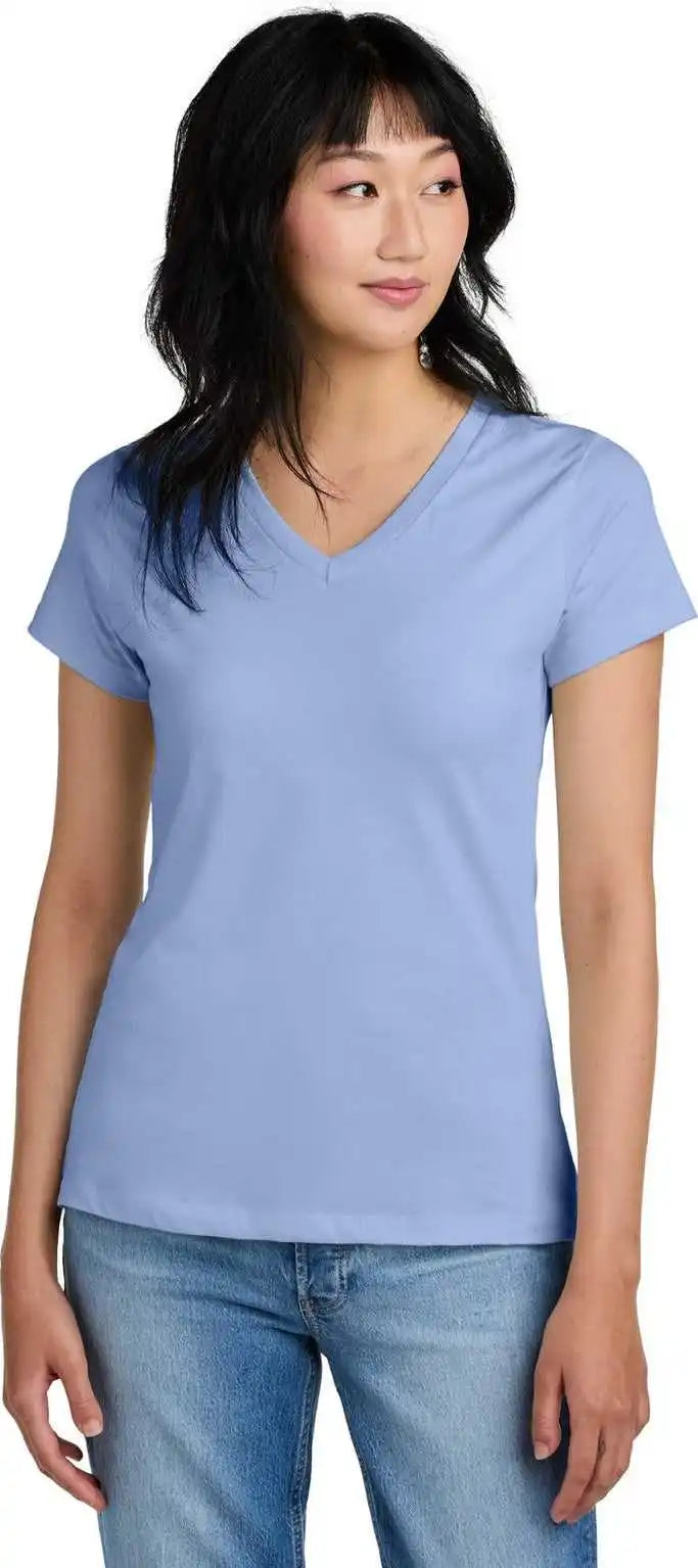 District Dm1170l Women’s Perfect Weight Vneck Tee - Softlilac