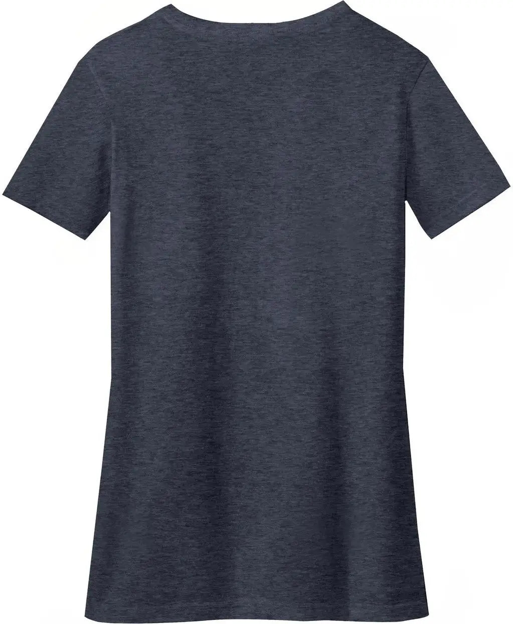 District Dm1190l Women’s Perfect Blend Cvc V-neck Tee - Heathered Navy - Ladies Xs