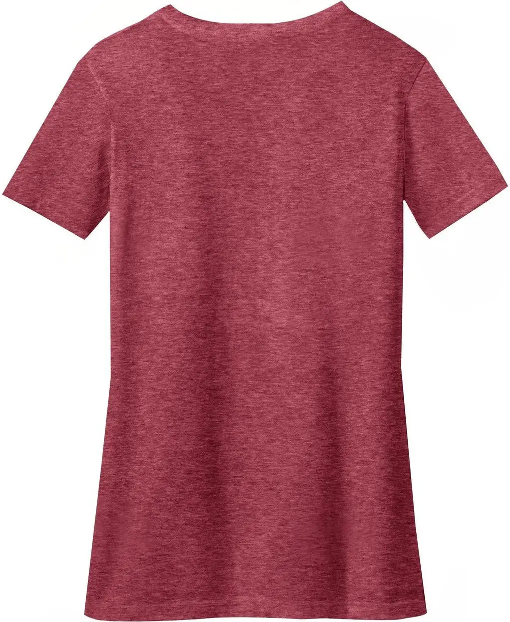 District Dm1190l Women’s Perfect Blend Cvc V-neck Tee - Heathered Red - Ladies Xs