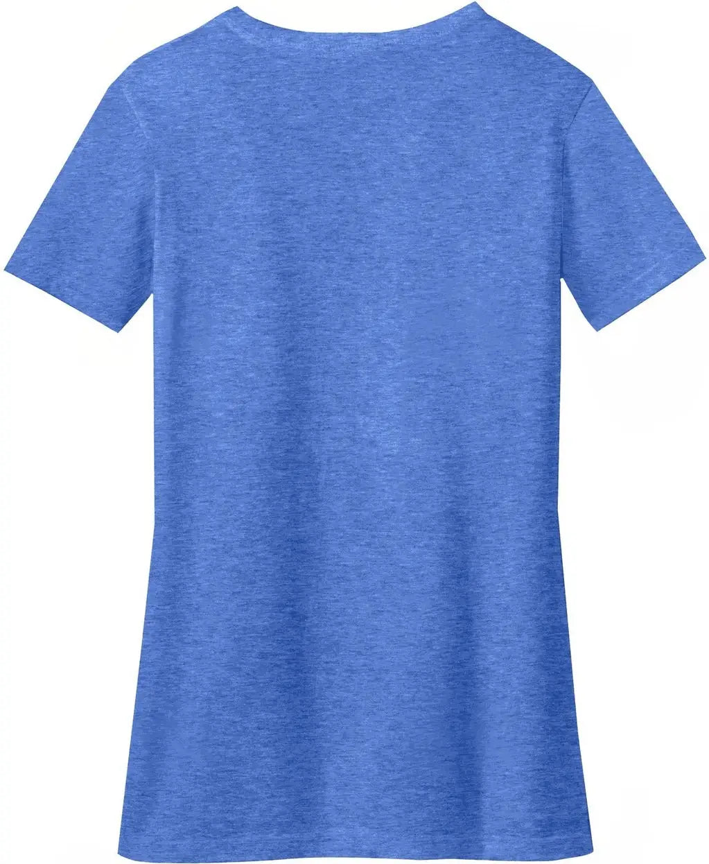 District Dm1190l Women’s Perfect Blend Cvc V-neck Tee - Heathered Royal