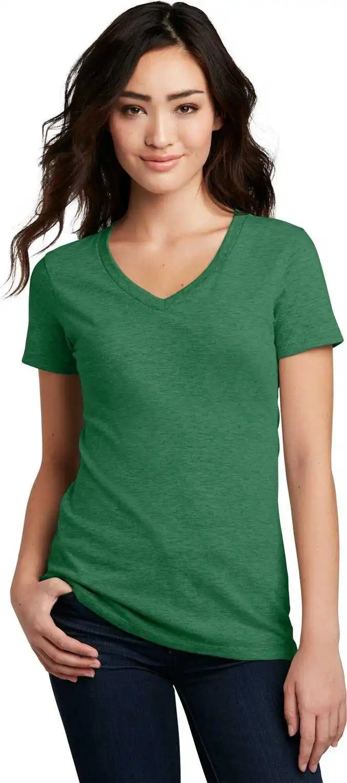 District Dm1190l Women’s Perfect Blend Cvc V-neck Tee - Htdkelgn