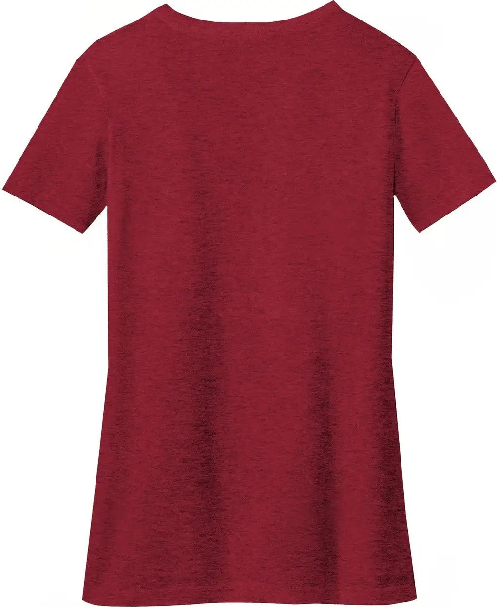 District Dm1190l Women’s Perfect Blend Cvc V-neck Tee - Red Fleck