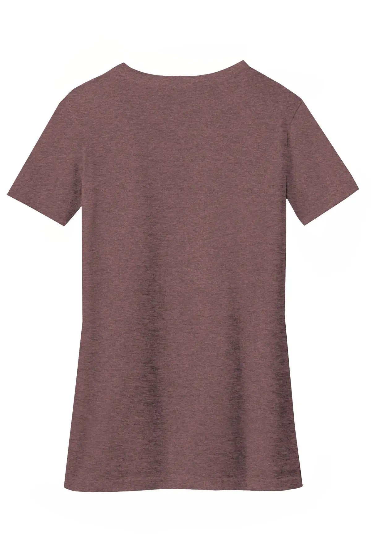 District Dm1190l Women’s Perfect Blend Cvc V-neck Tee - Rose Fleck