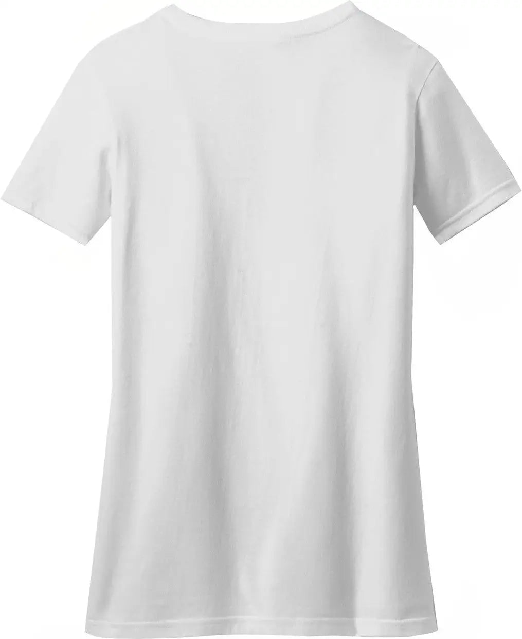 District Dm1190l Women’s Perfect Blend Cvc V-neck Tee - White