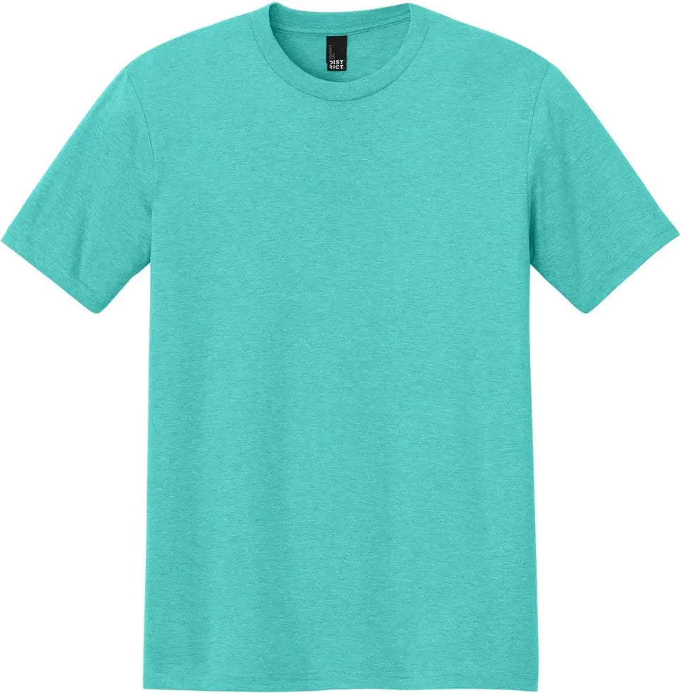 District Dm130 Perfect Tri Tee - Aqua Heather