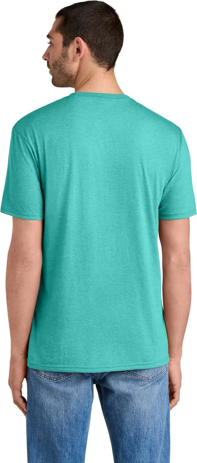 District Dm130 Perfect Tri Tee - Aqua Heather