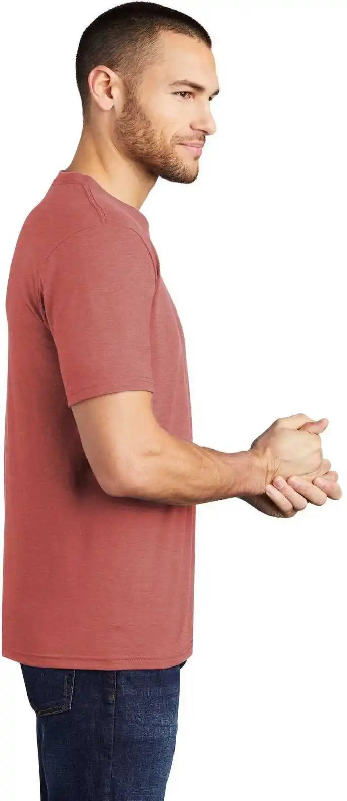 District Dm130 Perfect Tri Tee Blush Frost
