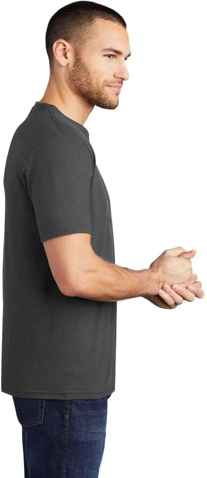 District Dm130 Perfect Tri Tee Charcoal