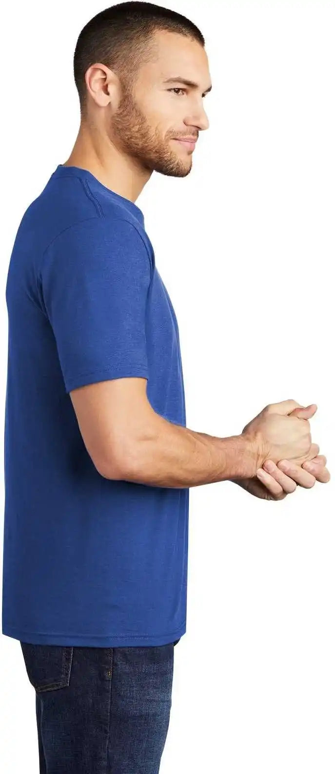 District Dm130 Perfect Tri Tee Deep Royal