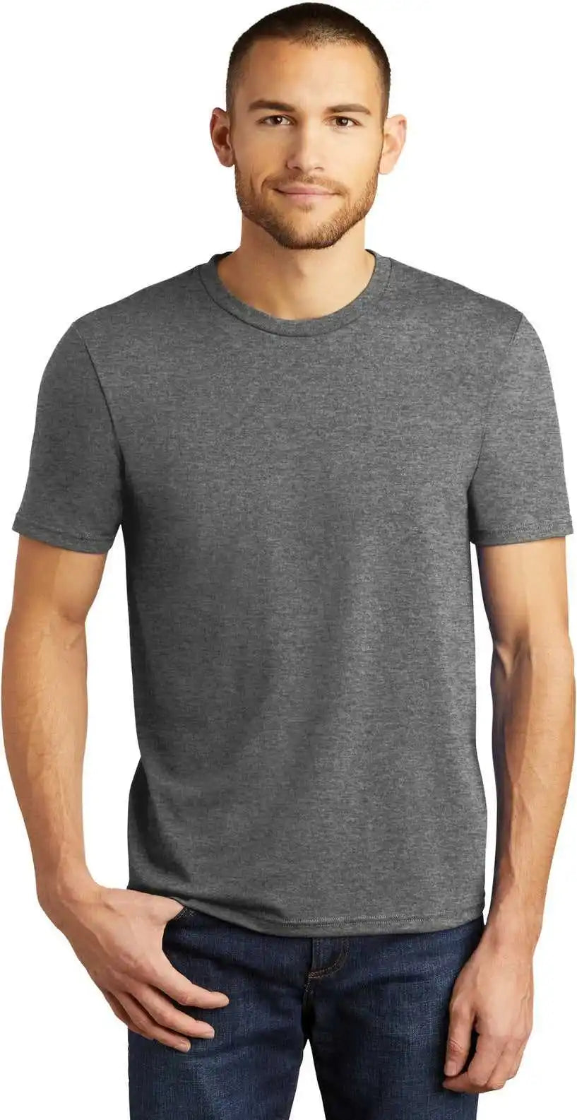 District Dm130 Perfect Tri Tee - Grey Frost