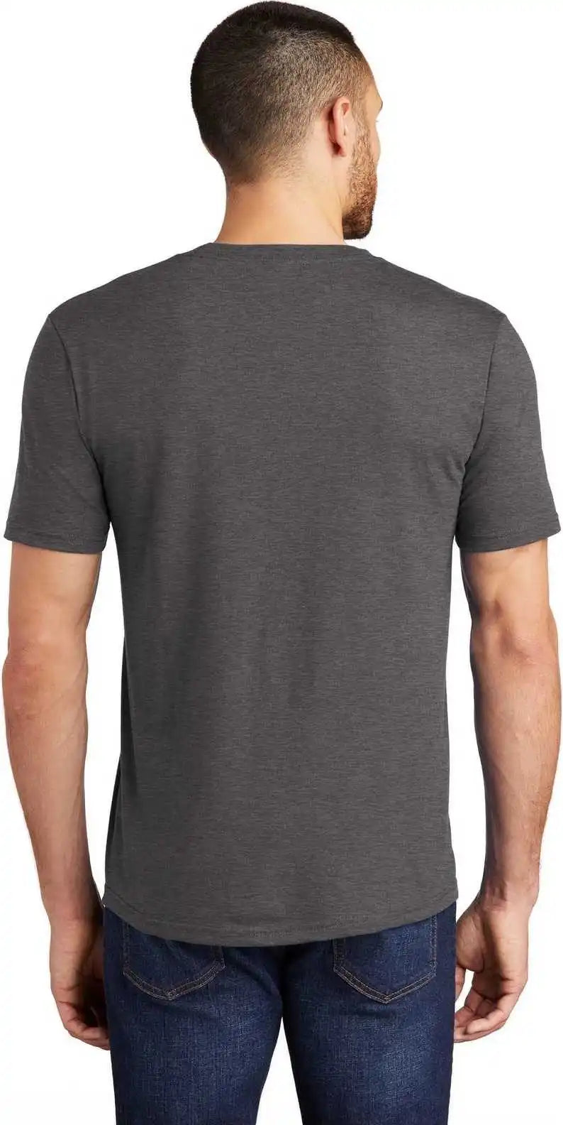 District Dm130 Perfect Tri Tee Heathered Charcoal