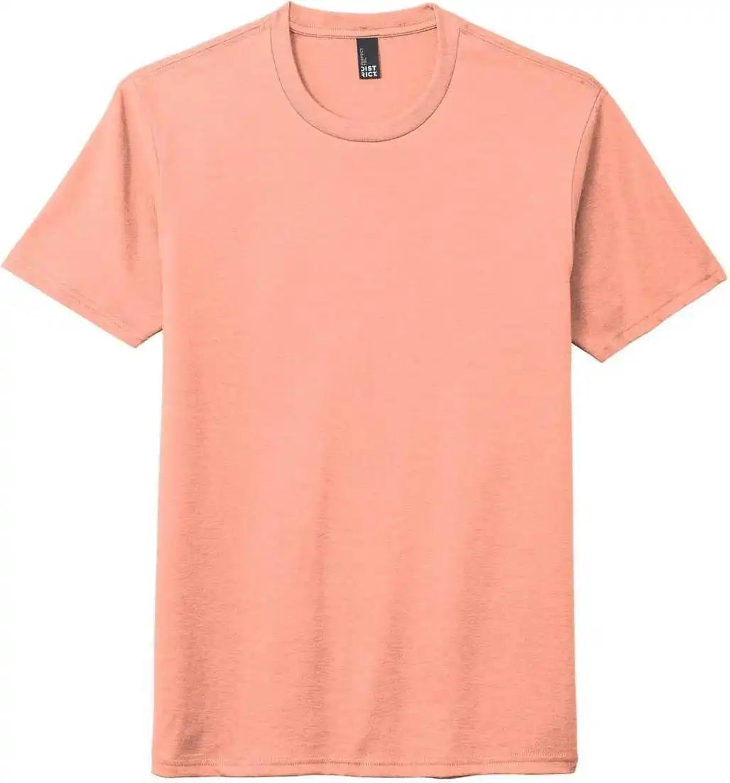 District Dm130 Perfect Tri Tee Heathered Dusty Peach
