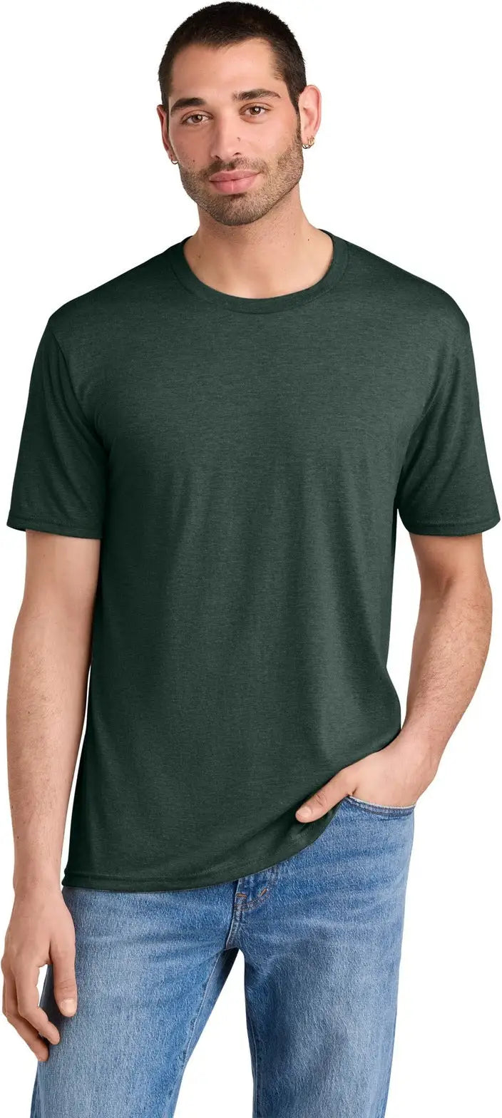 District Dm130 Perfect Tri Tee - Heathered Forest Green - Adult Xs