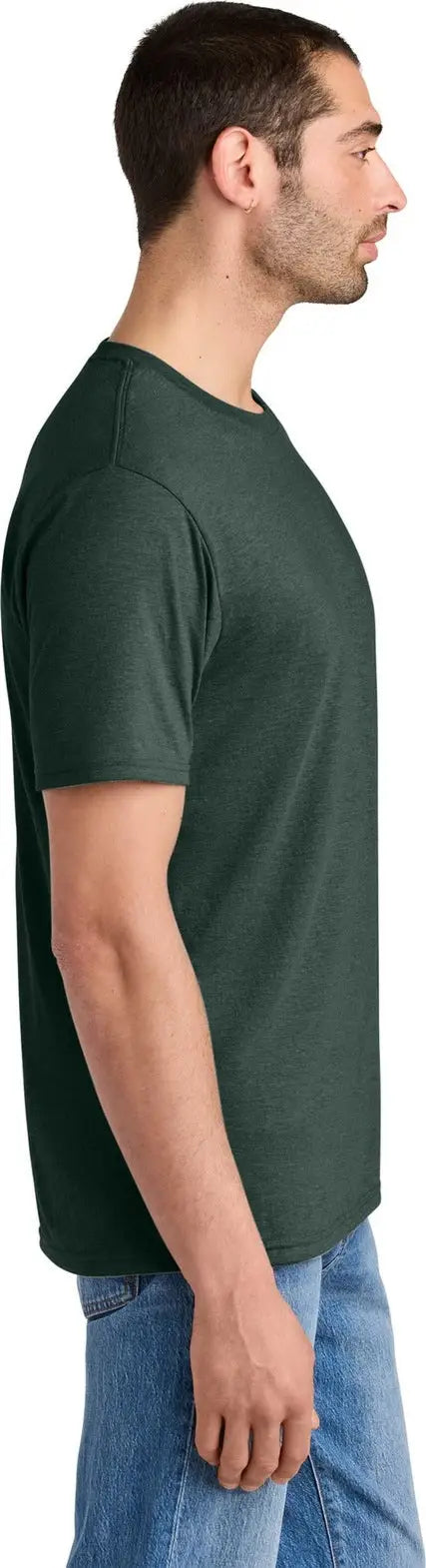 District Dm130 Perfect Tri Tee - Heathered Forest Green