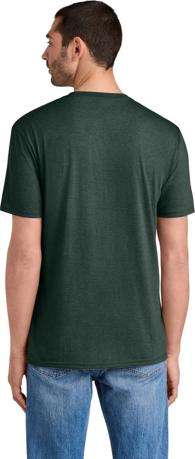 District Dm130 Perfect Tri Tee - Heathered Forest Green