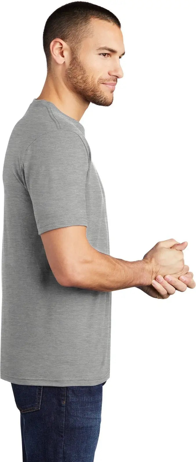 District Dm130 Perfect Tri Tee - Heathered Gray