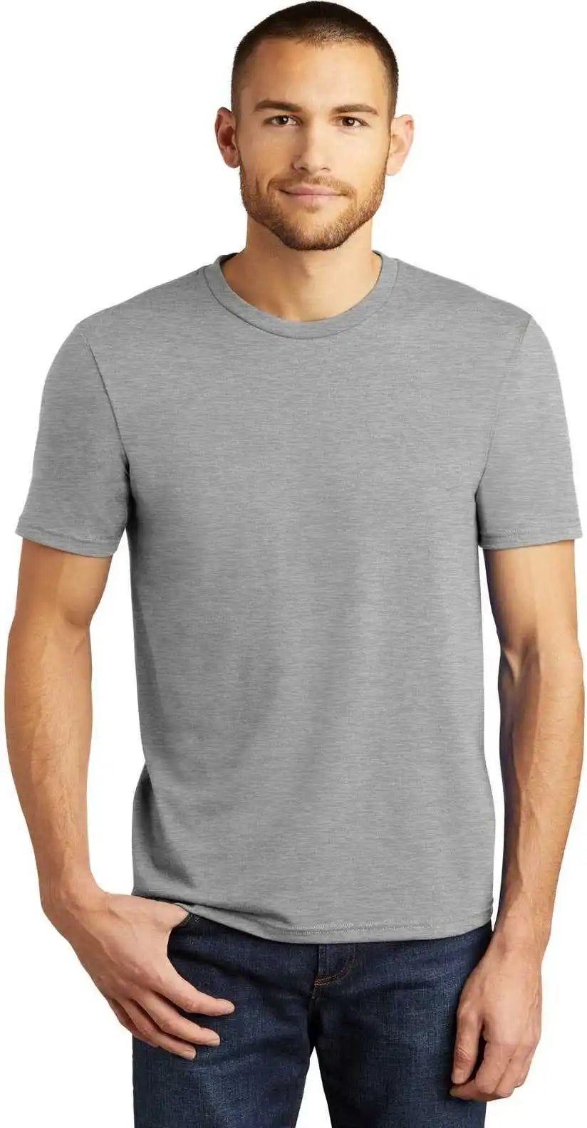 District Dm130 Perfect Tri Tee - Heathered Gray