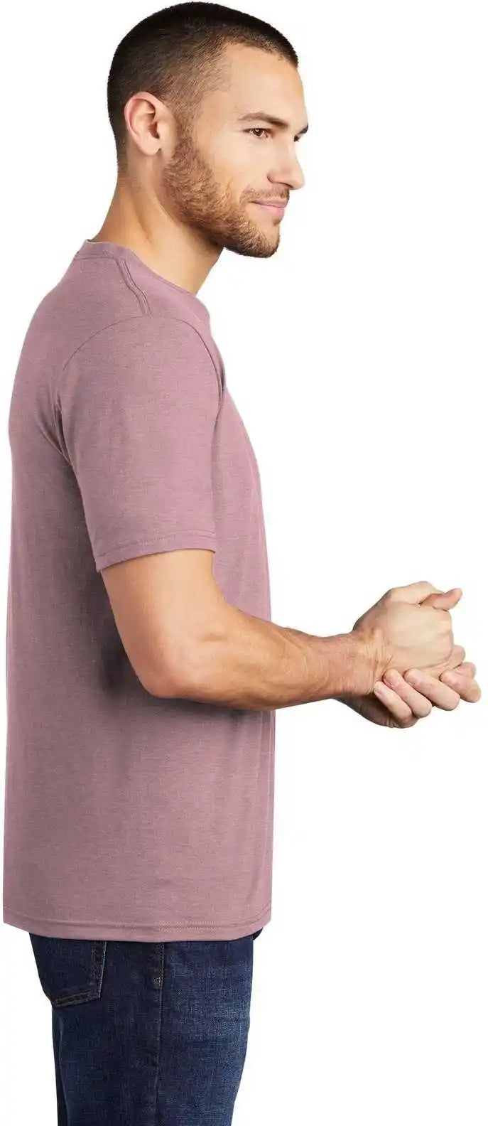 District Dm130 Perfect Tri Tee - Heathered Lavender