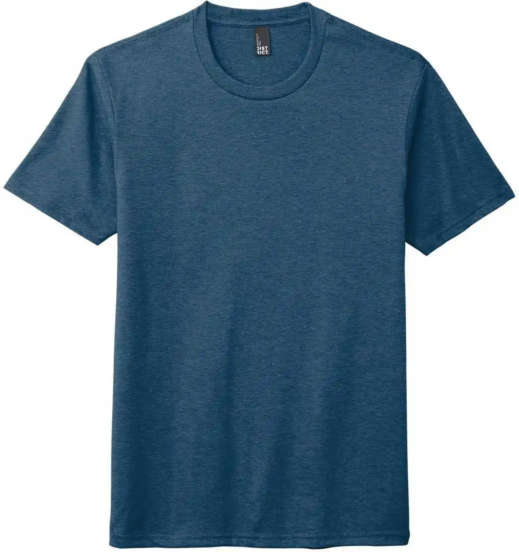 District Dm130 Perfect Tri Tee Heathered Neptune Blue
