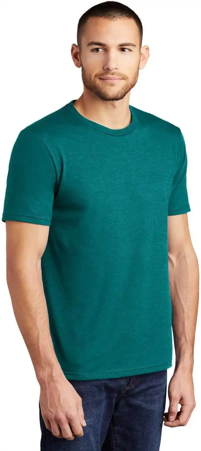 District Dm130 Perfect Tri Tee Heathered Teal