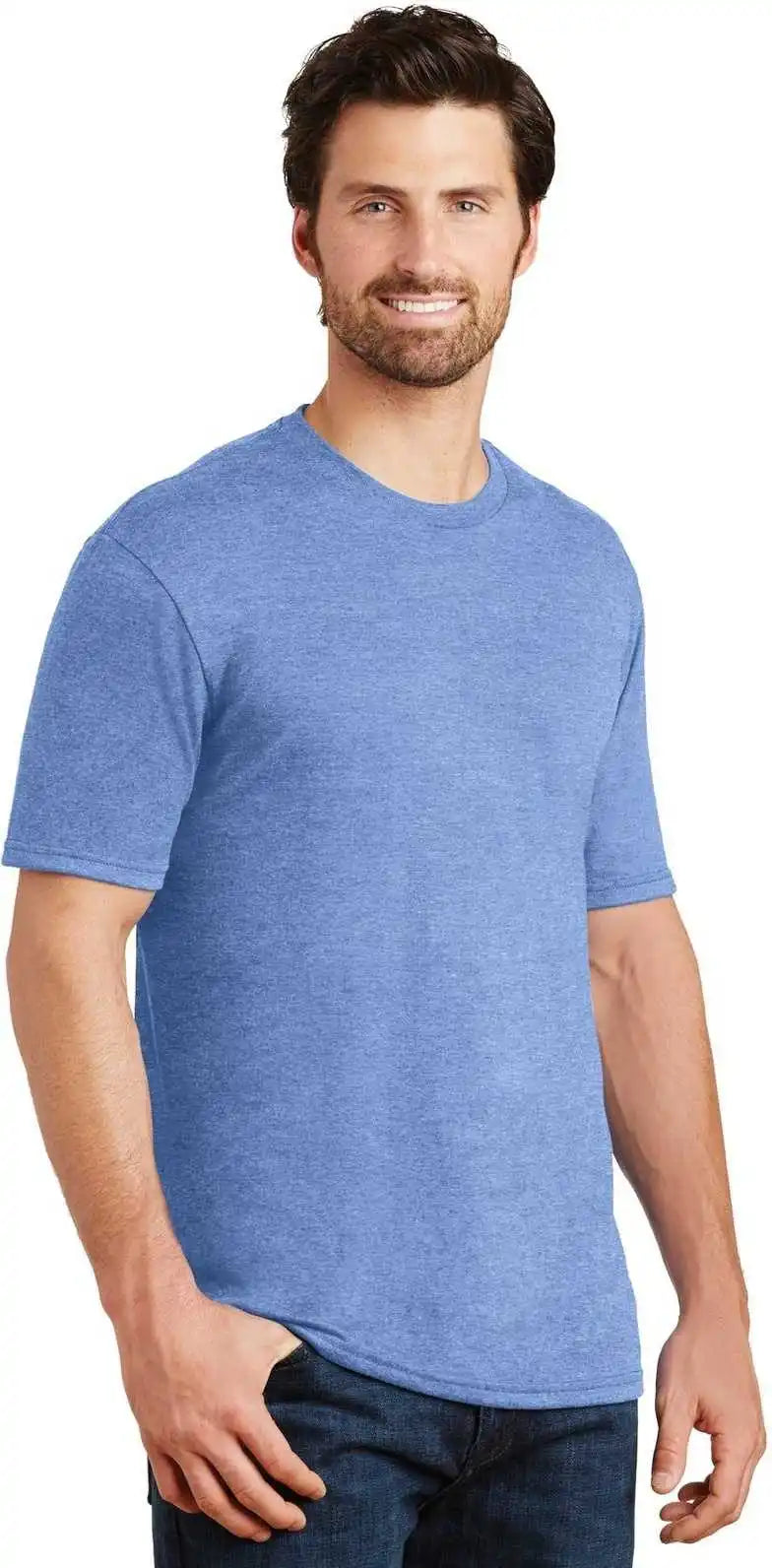 District Dm130 Perfect Tri Tee Maritime Frost