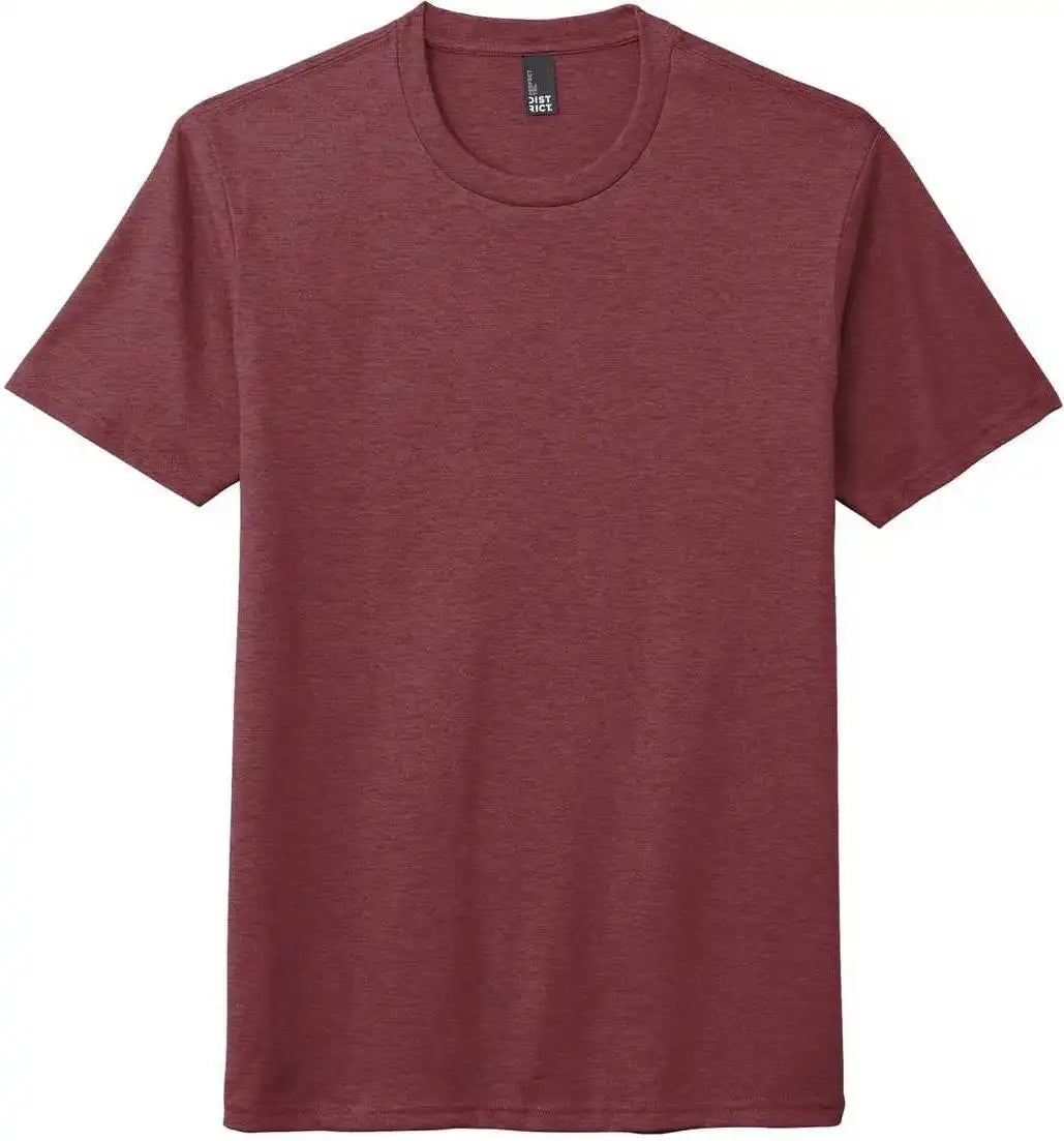 District Dm130 Perfect Tri Tee Maroon Frost