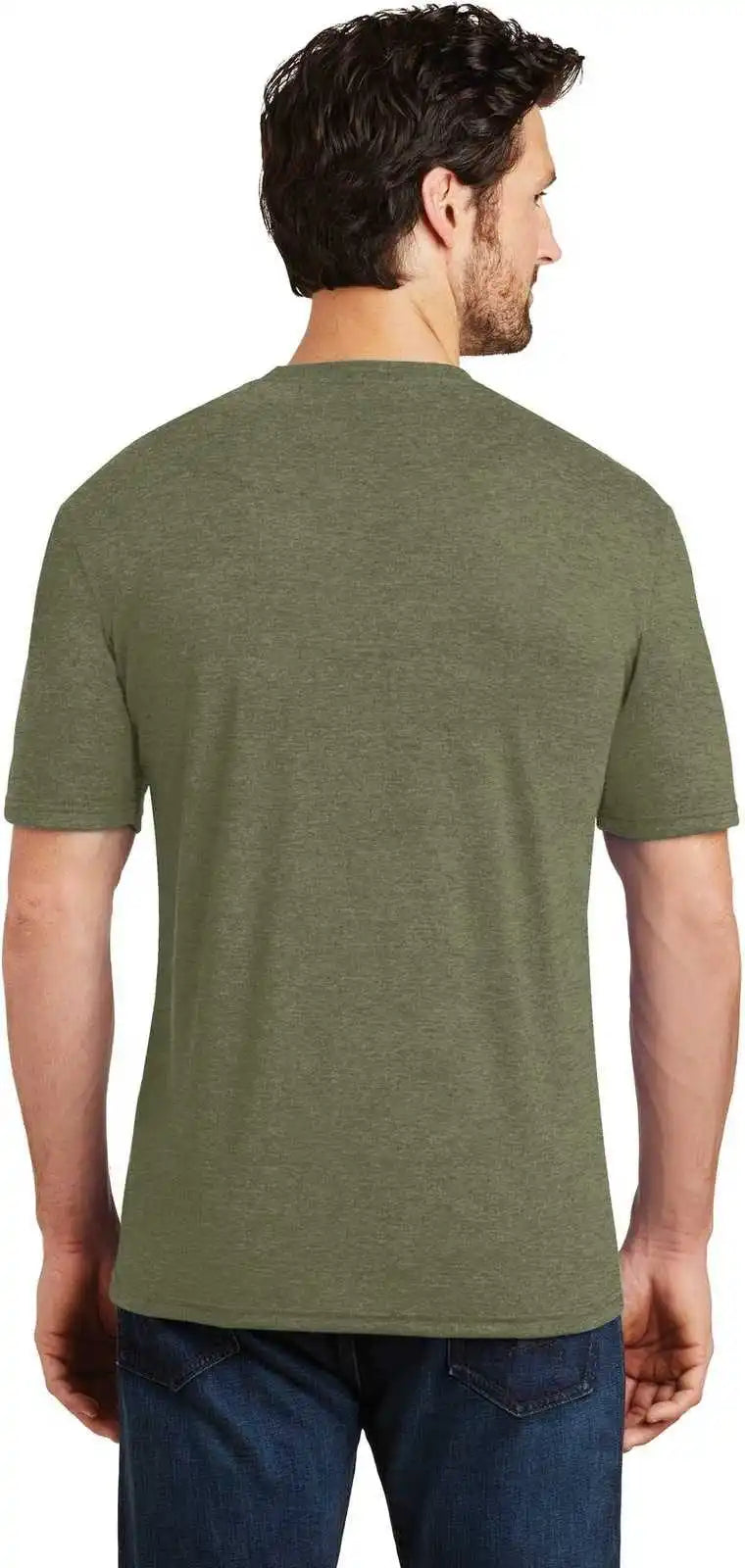 District Dm130 Perfect Tri Tee Military Green Frost