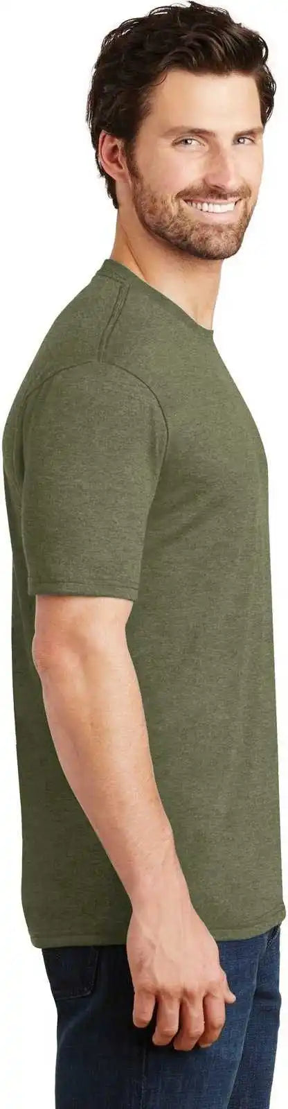 District Dm130 Perfect Tri Tee Military Green Frost