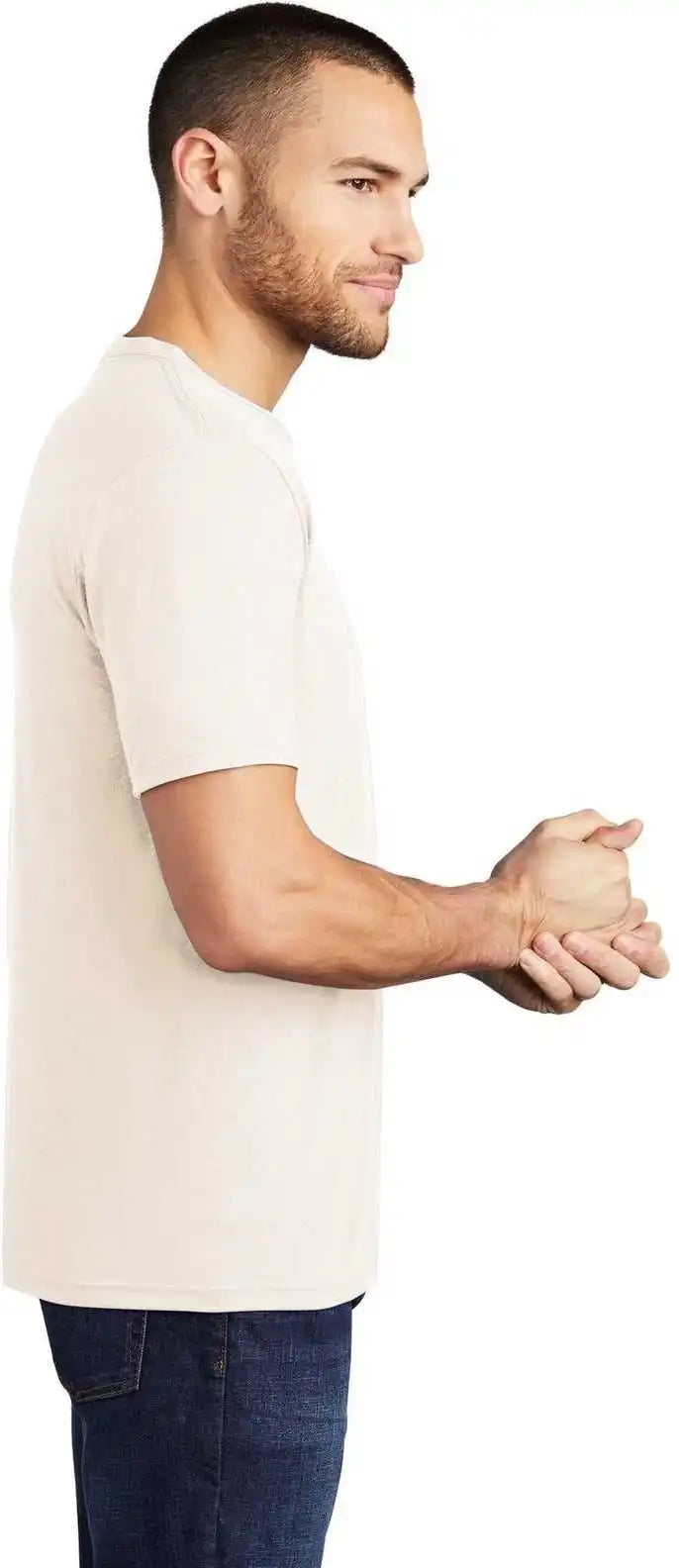 District Dm130 Perfect Tri Tee Natural