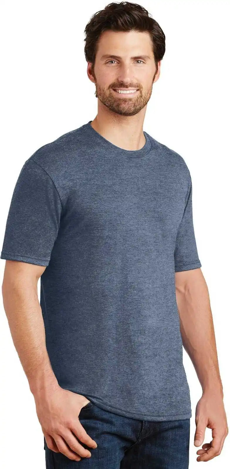 District Dm130 Perfect Tri Tee Navy Frost