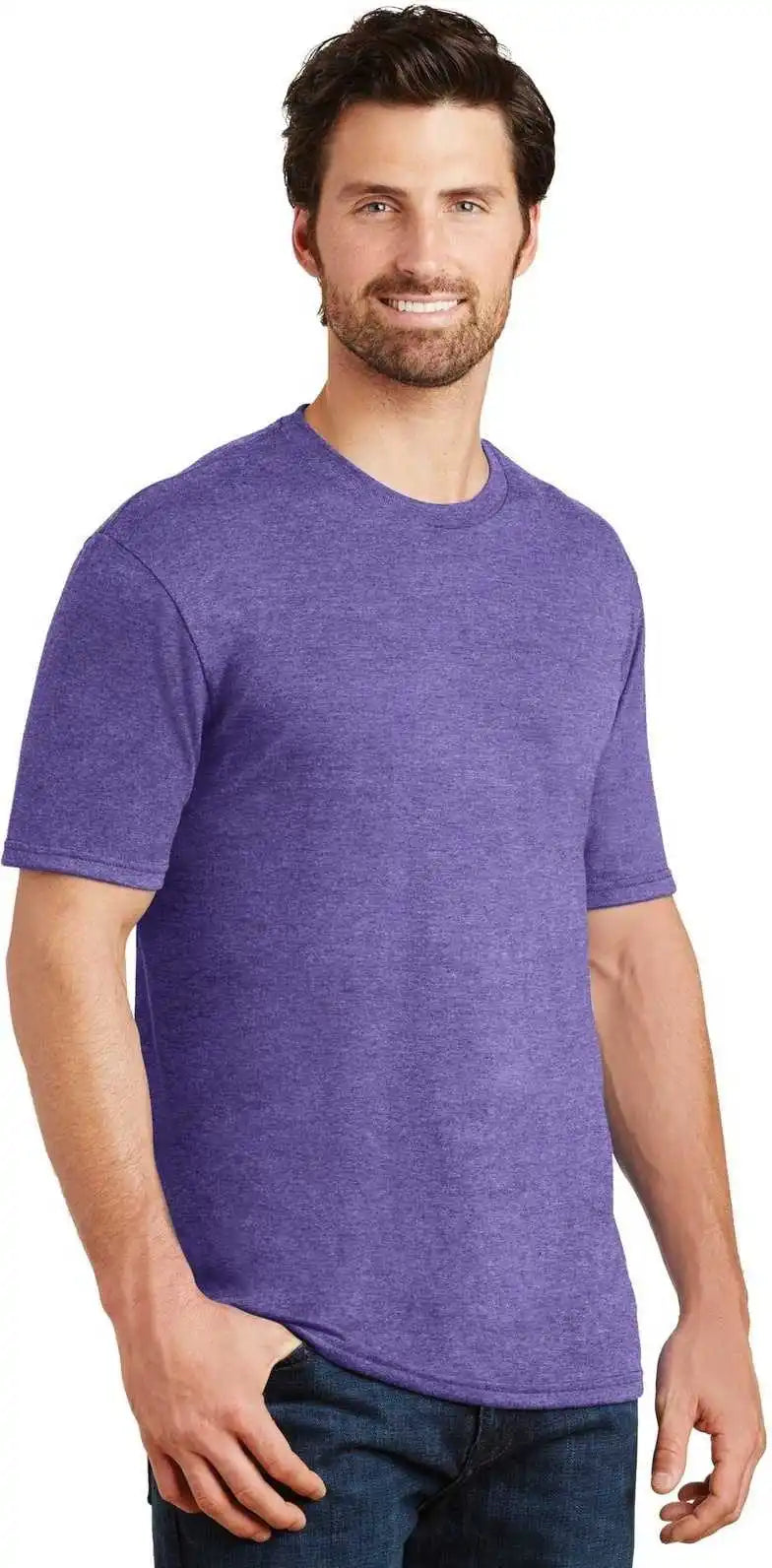 District Dm130 Perfect Tri Tee Purple Frost