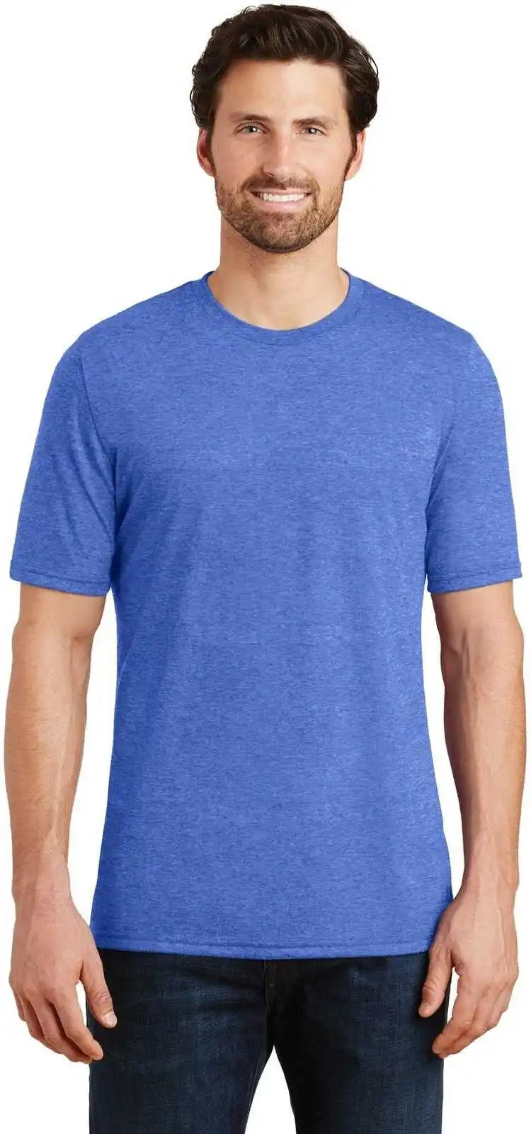 District Dm130 Perfect Tri Tee Royal Frost