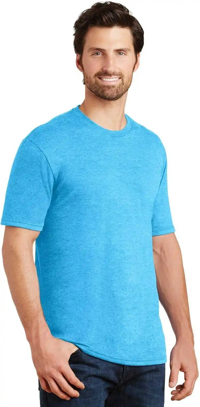 District Dm130 Perfect Tri Tee Turquoise Frost