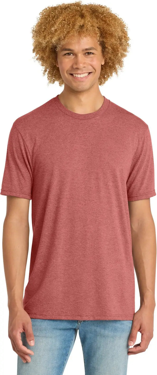 District Dm130dtg Perfect Tri Dtg Tee - Blush Frost - Adult Xs