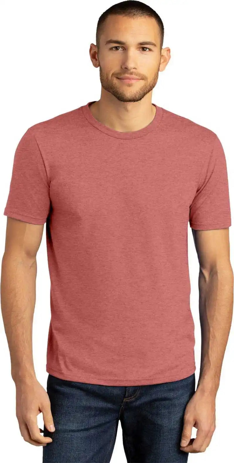 District Dm130dtg Perfect Tri Dtg Tee - Blustfrost