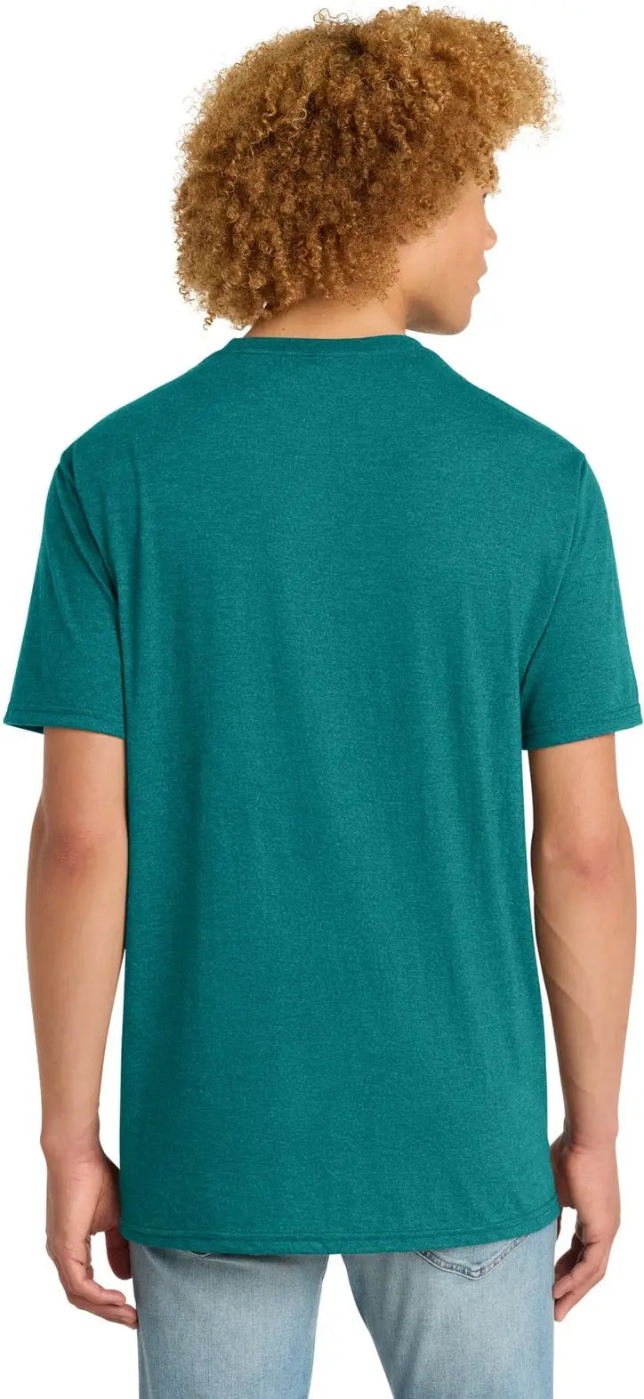 District Dm130dtg Perfect Tri Dtg Tee - Heathered Teal