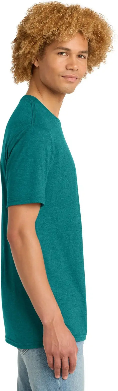 District Dm130dtg Perfect Tri Dtg Tee - Heathered Teal