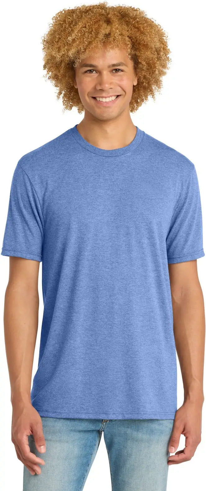 District Dm130dtg Perfect Tri Dtg Tee - Maritime Frost