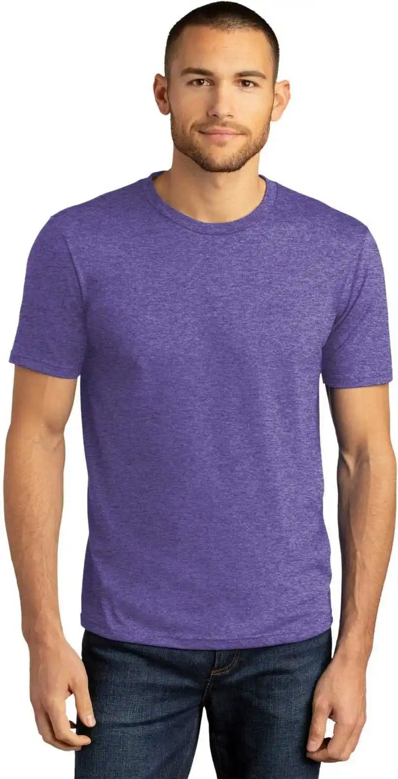 District Dm130dtg Perfect Tri Dtg Tee Purple Frost